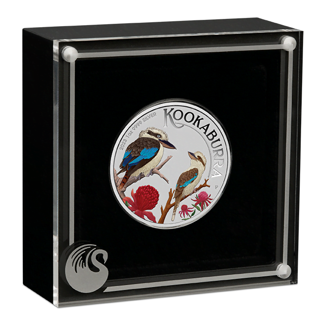 23022ddaa-2023-australian-kookaburra-1oz-silver-coloured-coin-world-money-fair