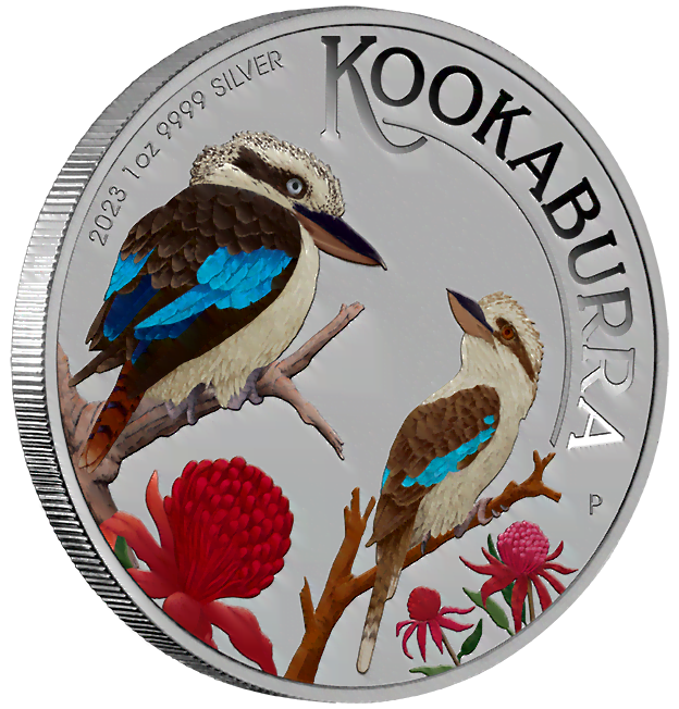 23022ddaa-2023-australian-kookaburra-1oz-silver-coloured-coin-world-money-fair