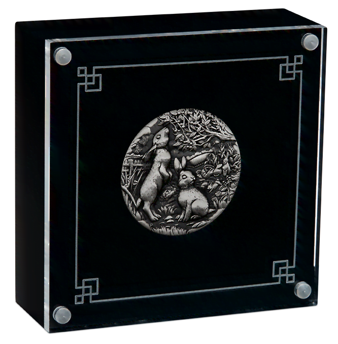 3S2306CGAA-2023-year-of-the-rabbit-2oz-silver-antiqued-coin