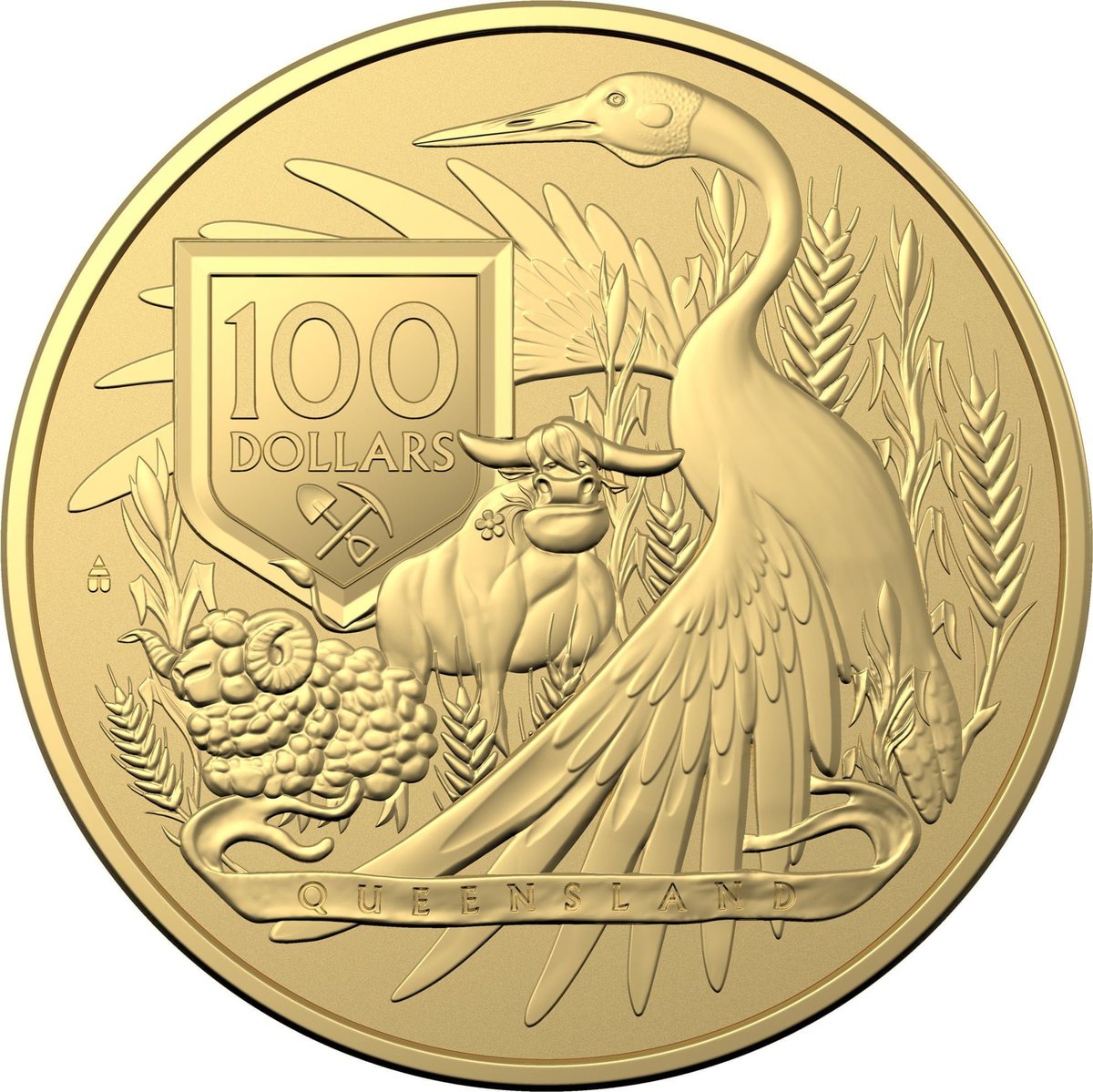 11252-royal-australian-mint-2023-australias-coat-of-arms-queensland-1oz-gold-bullion-coin