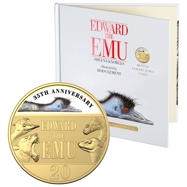 11375-2023-20c-35th-anniversary-of-edward-the-emu-gold-plated-coin-in-special-deluxe-edition-book
