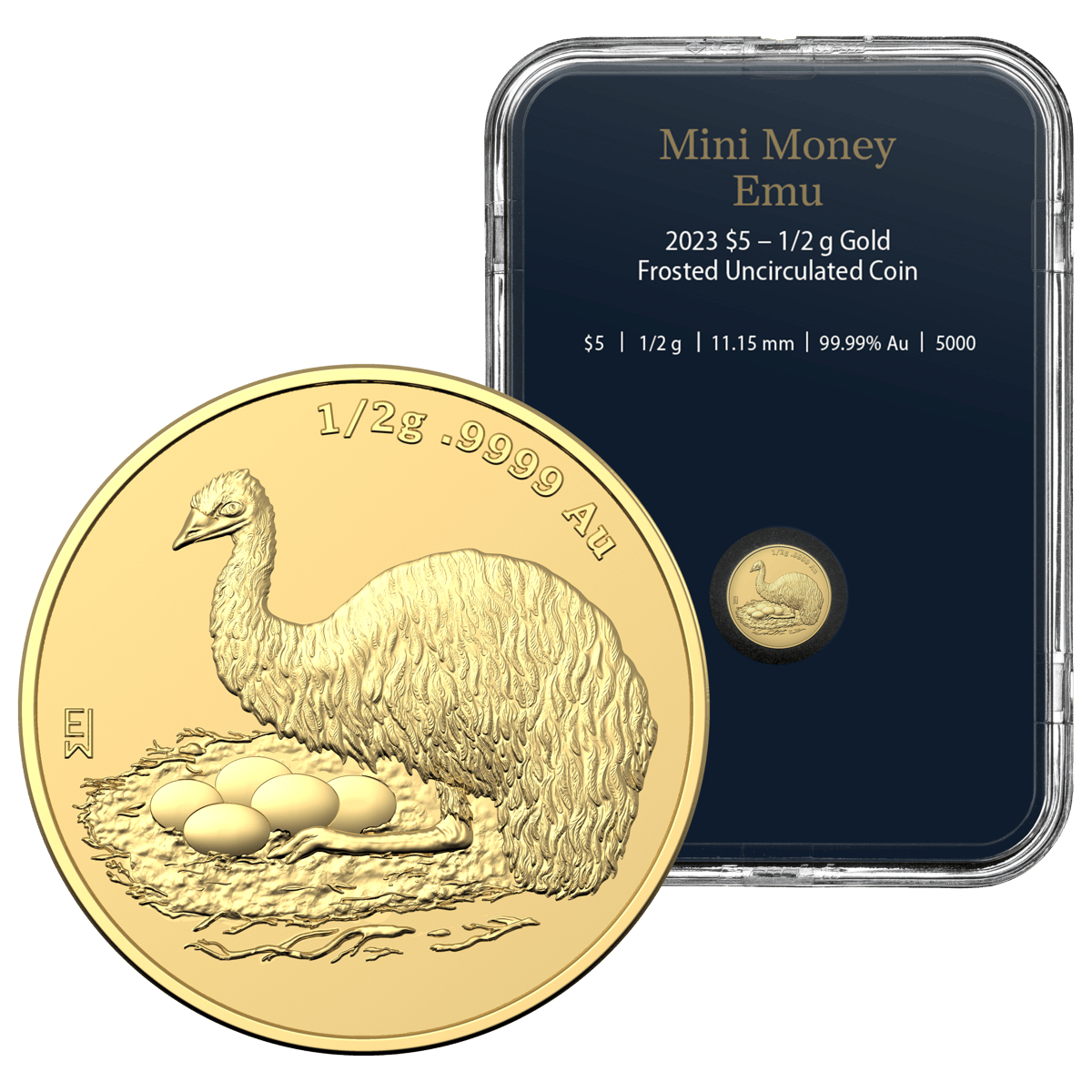 11338-2023-5-mini-money-emu-12-gram-frosted-uncirculated-gold-coin
