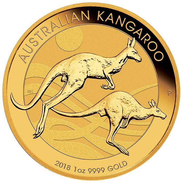 2018 Australian Kangaroo 1oz .9999 Gold Bullion Coin - The Perth Mint BU