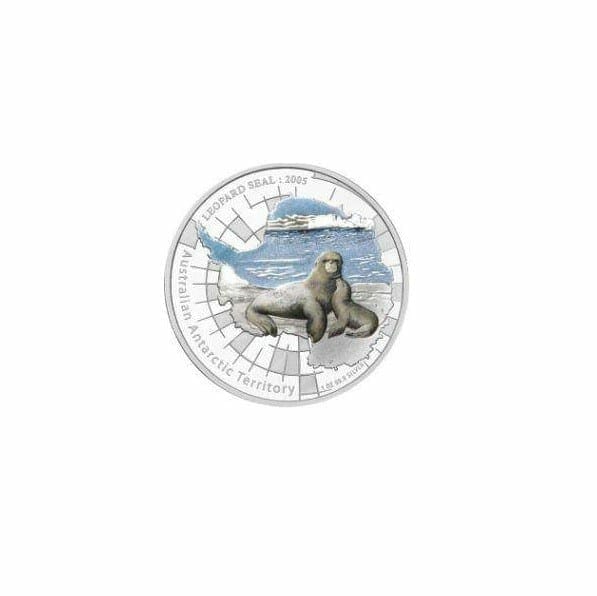 2005 Australian Antarctic Territory - Leopard Seal - 1oz .999 Silver Proof Coin - Perth Mint 1