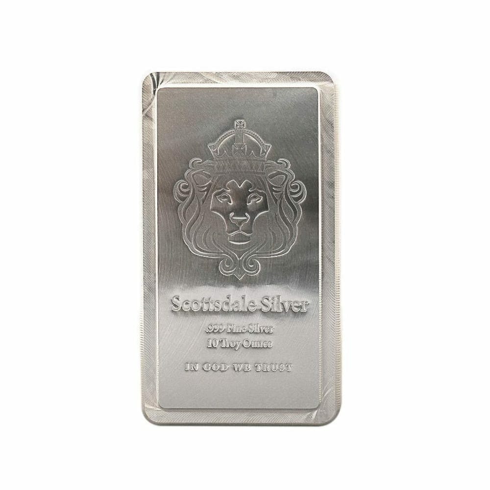 Scottsdale Silver 10oz .999 Silver Bullion Stacker Bar 1