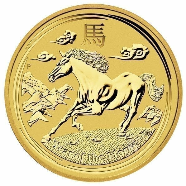 2014 Year of the Horse 1/10oz .9999 Gold Bullion Coin - Lunar Series - The Perth Mint 2
