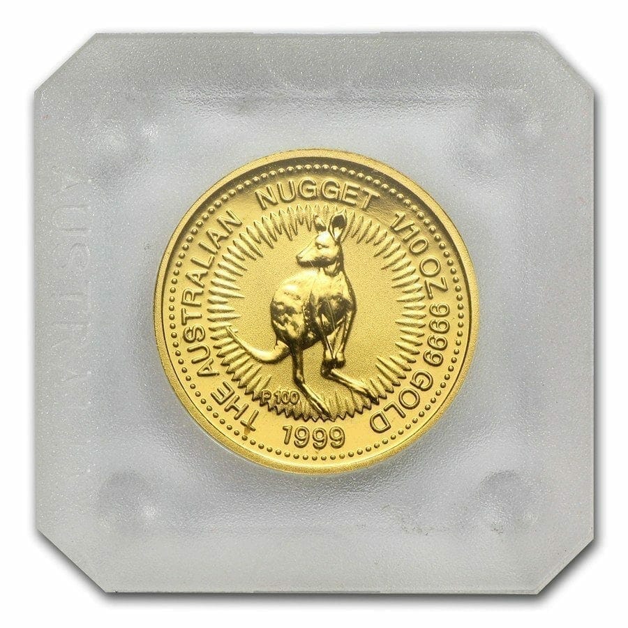 1999 The Australian Nugget Series 1/10oz .9999 Gold Bullion Coin 2