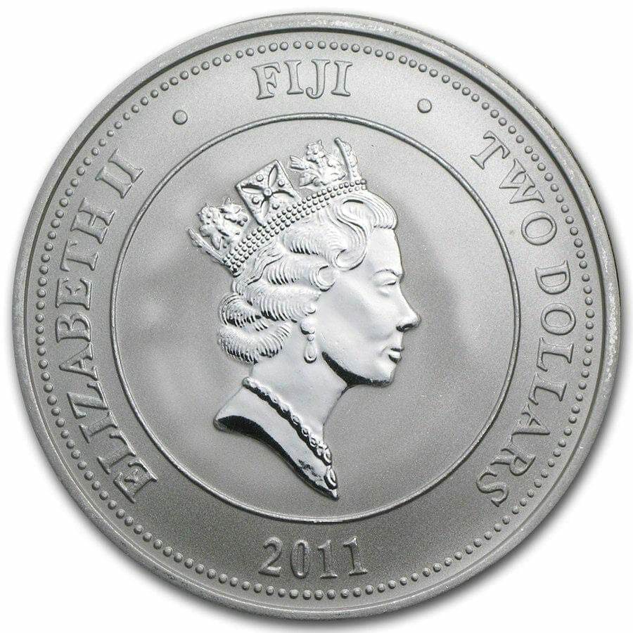 2011 Hawksbill Turtle Fiji Taku 1oz .999 Silver Bullion Coin - New Zealand Mint 2