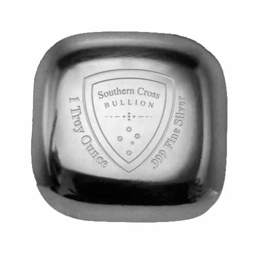 Southern Cross Bullion 1oz .999 Silver Cast Button Bullion Bar 1