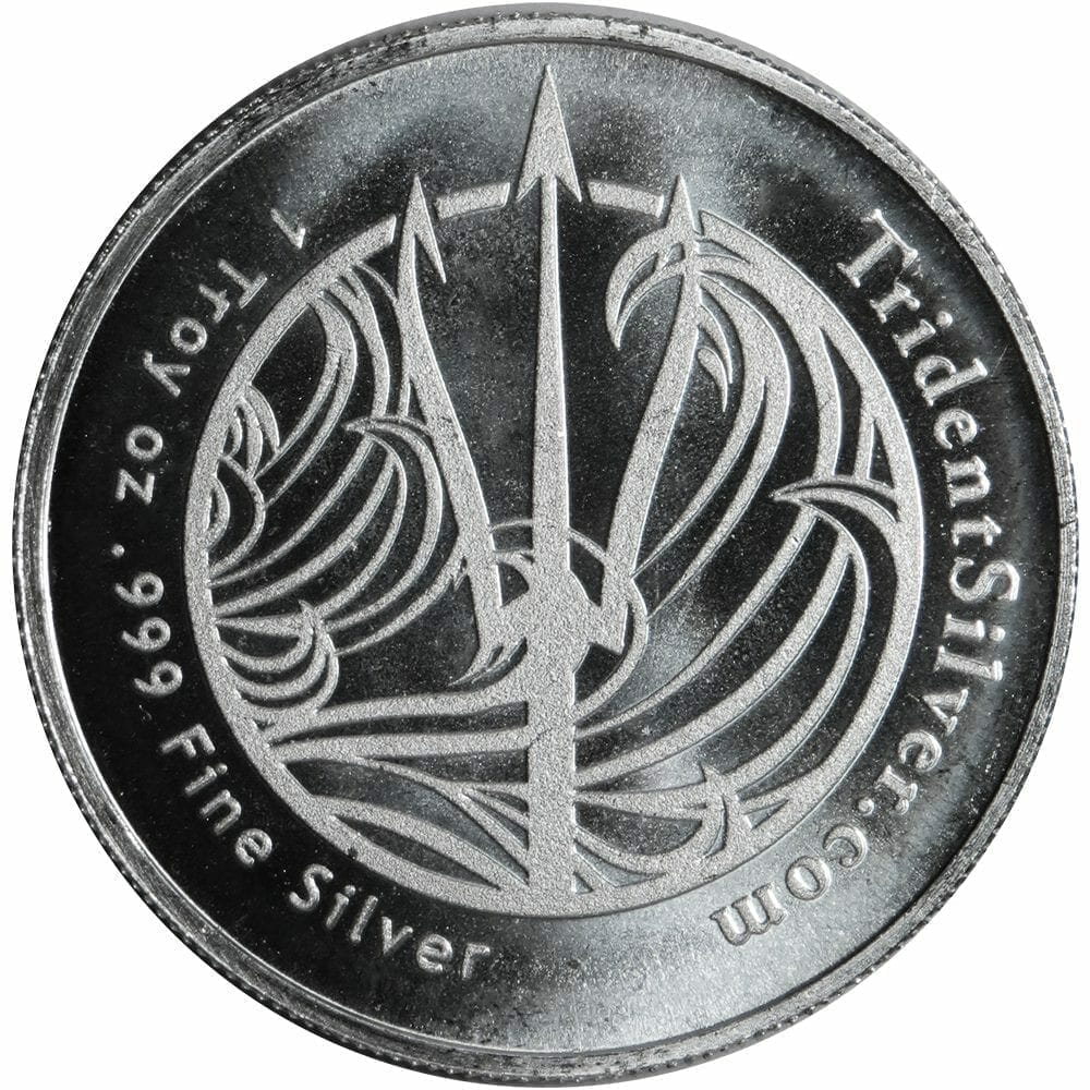 Neptune/Poseidon 1oz .999 Silver Bullion Coin - TridentSilver.com 3
