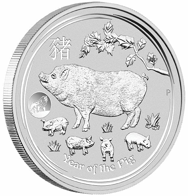 2019 Year of the Pig with Lion Privy 1oz .9999 Silver Bullion Coin - Lunar Series II - The Perth Mint 4