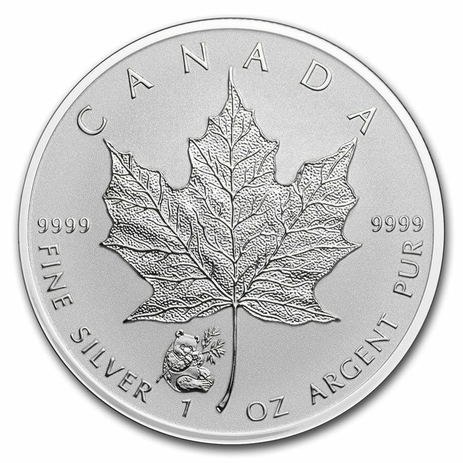 2016 Maple Leaf with Panda Privy 1oz .9999 Silver Bullion Coin - Reverse Proof - Royal Canadian Mint 1