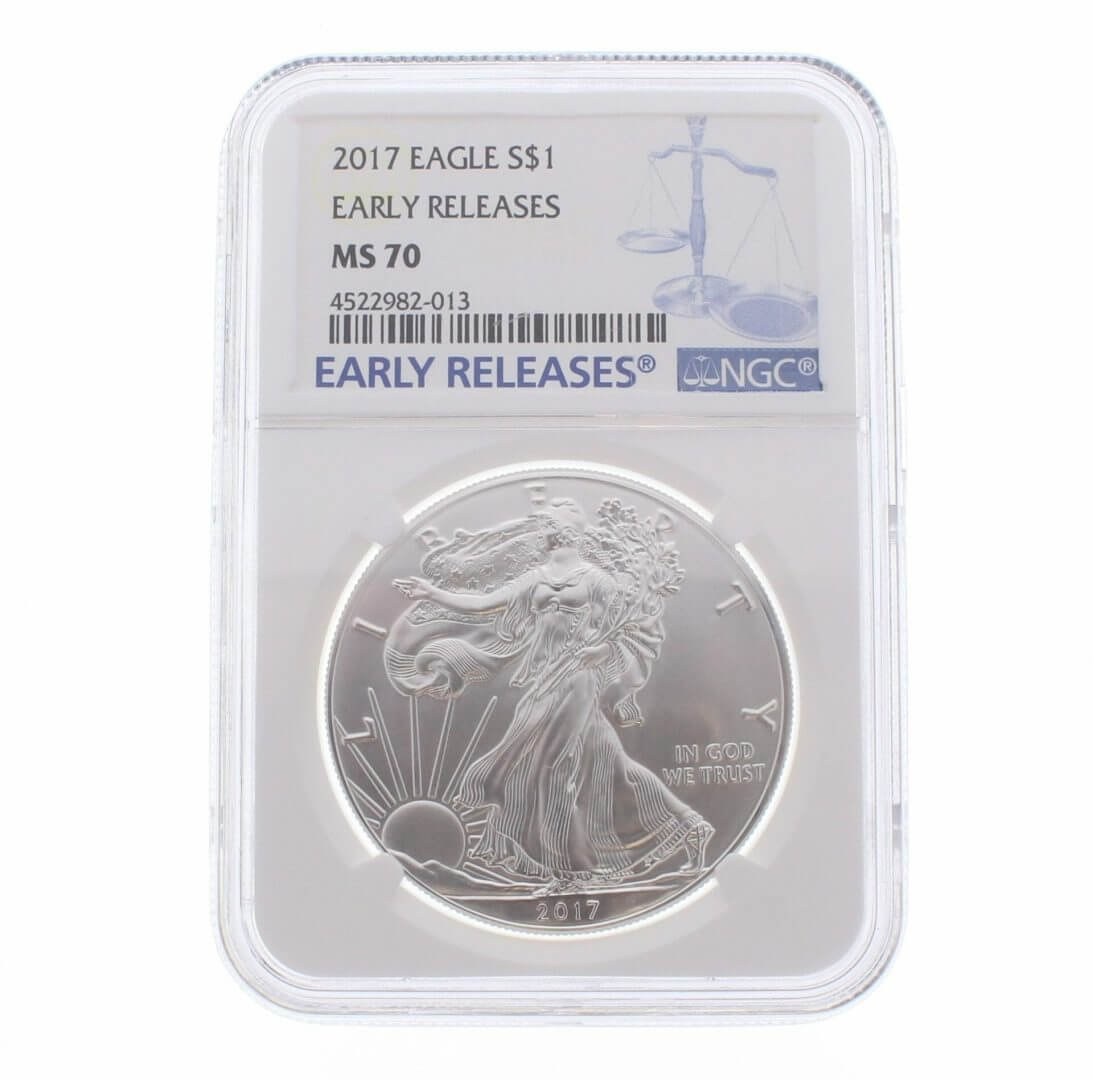 2017 American Eagle 1oz .999 Silver Bullion Coin ASE - NGC MS70 Early Release 1