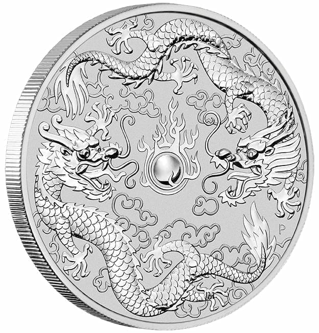 2019 1oz Australian Double Dragon .9999 Silver Coin 5