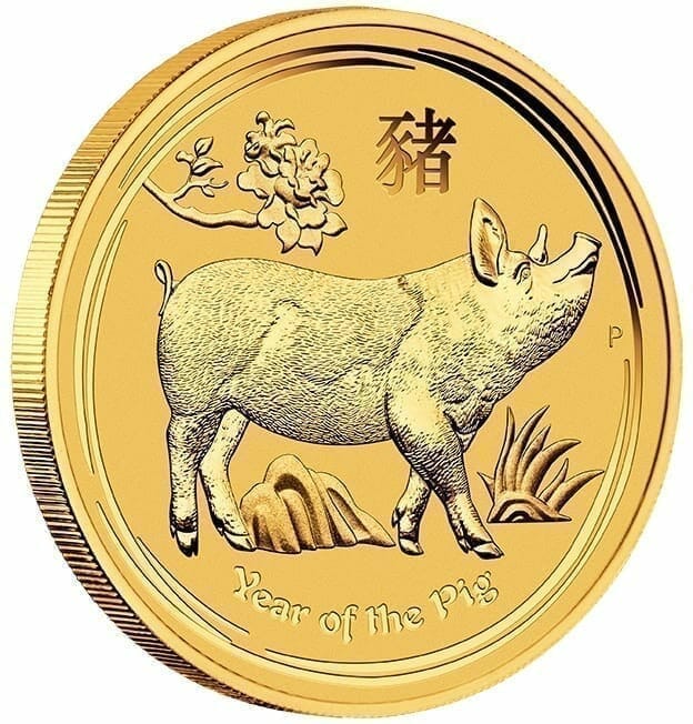 2019 Year of the Pig 1/4oz Gold Bullion Coin - Lunar Series II 4