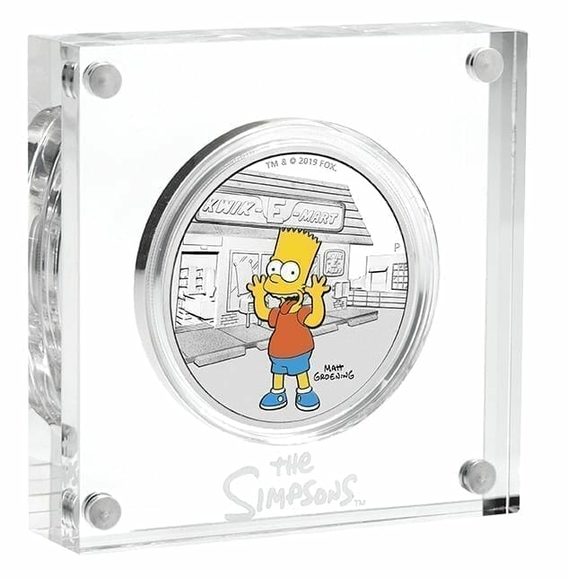 2019 The Simpsons - Bart Simpson 1oz .9999 Silver Proof Coin 6