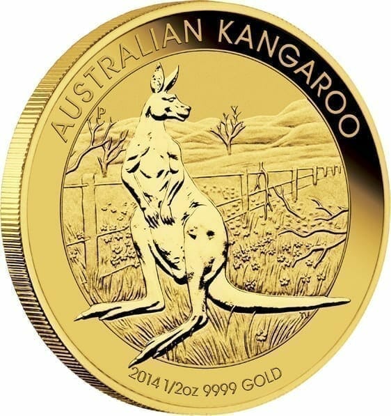 2014 Australian Kangaroo 1/2oz Gold Bullion Coin 2