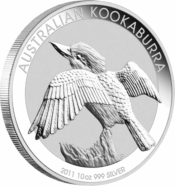 2011 Australian Kookaburra 10oz .999 Silver Bullion Coin 5