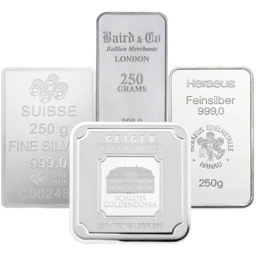 low premium 250g silver bullion