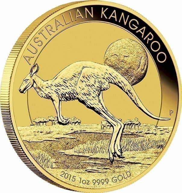 2015 Australian Kangaroo 1oz .9999 Gold Bullion Coin 2