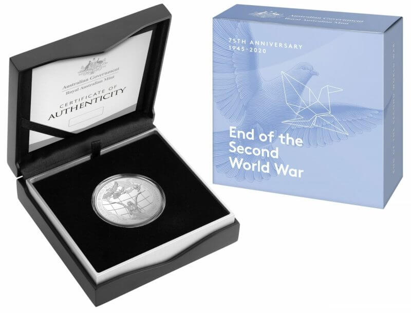 2020 $5 75th Anniversary of the End of World War II 1oz .999 Silver Proof Coin 3