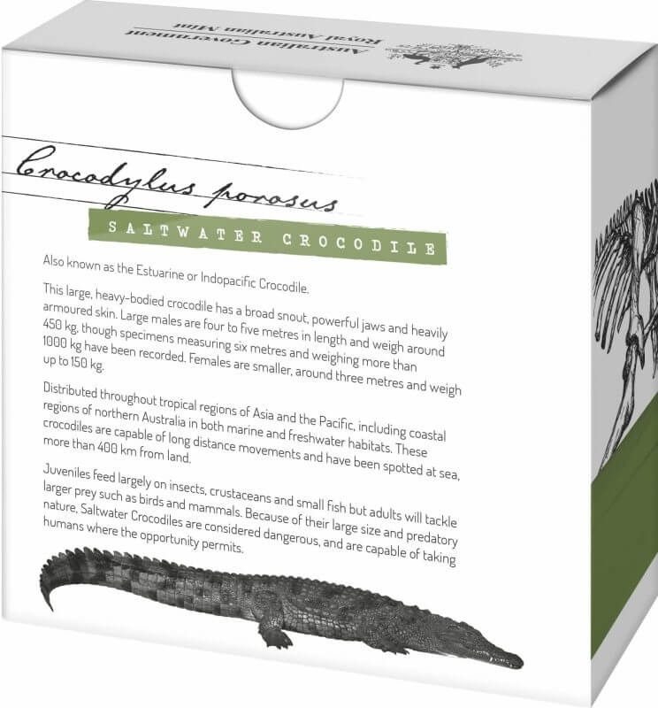 2020 Inside Australia's Most Dangerous - Saltwater Crocodile 1oz .999 Silver Proof Coin 11