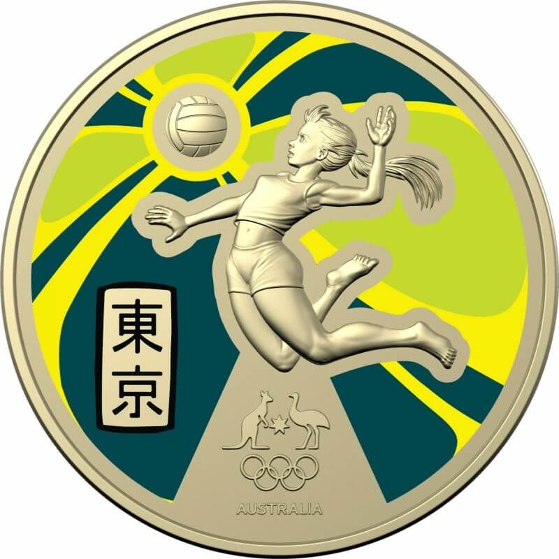 2020 $1 Australian Olympic Team - Ambassador Uncirculated Coloured Coin - AlBr 5