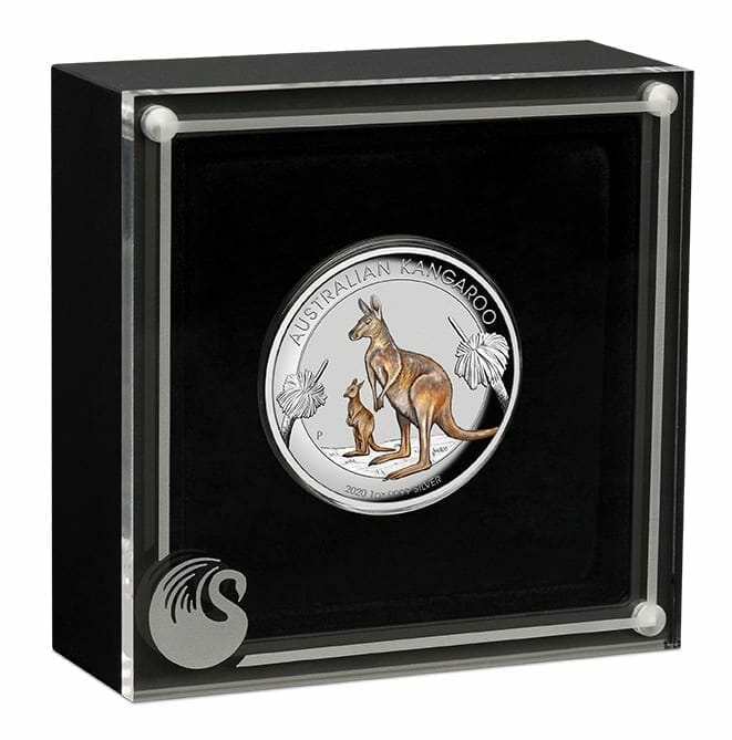 2020 Australian Kangaroo 1oz .9999 Coloured High Relief Silver Coin 4
