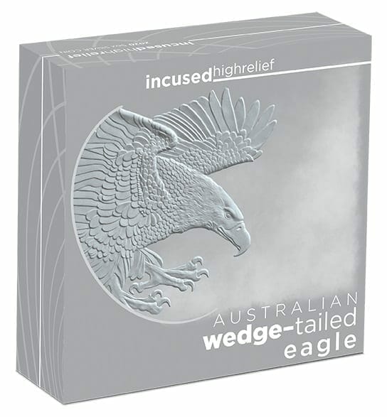 2020 Australian Wedge-Tailed Eagle 5oz .9999 Silver Proof Incused High Relief Coin 5