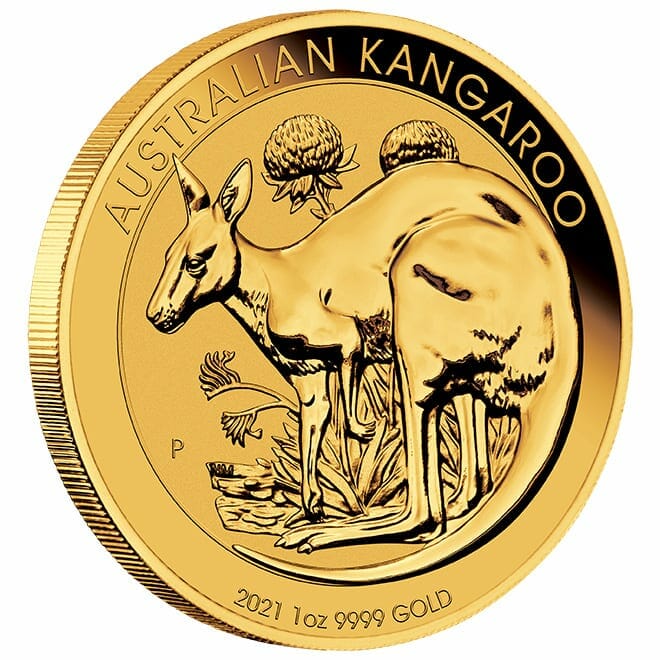 2021 Australian Kangaroo 1oz .9999 Gold Bullion Coin 4