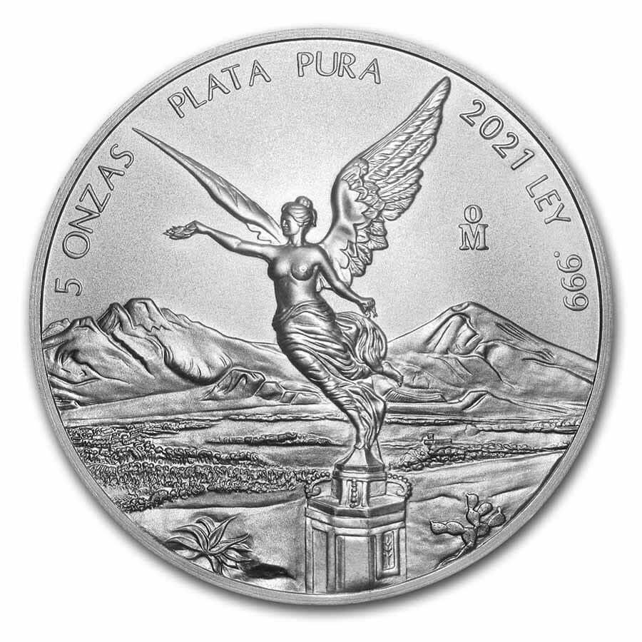 2021 Mexican Libertad 5oz .999 Silver Bullion Coin 1