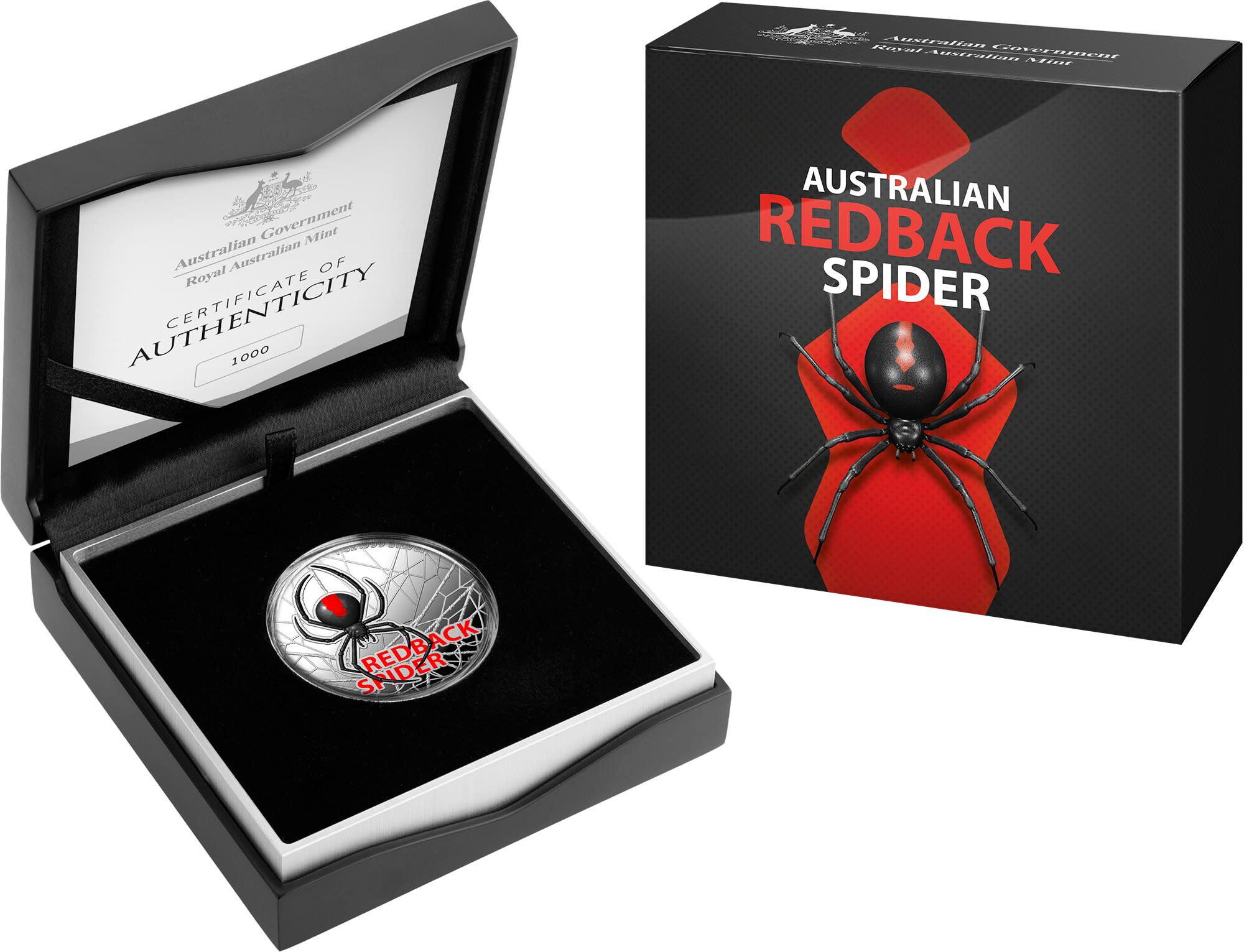 2021 Australia's Most Dangerous - Redback Spider 1oz .999 Silver Coloured Proof Coin 10