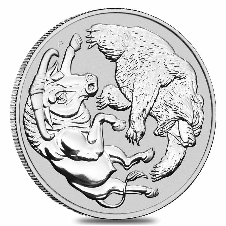 2020 Bull and Bear 1kg .9999 Silver Bullion Coin - 1 Kilo 4