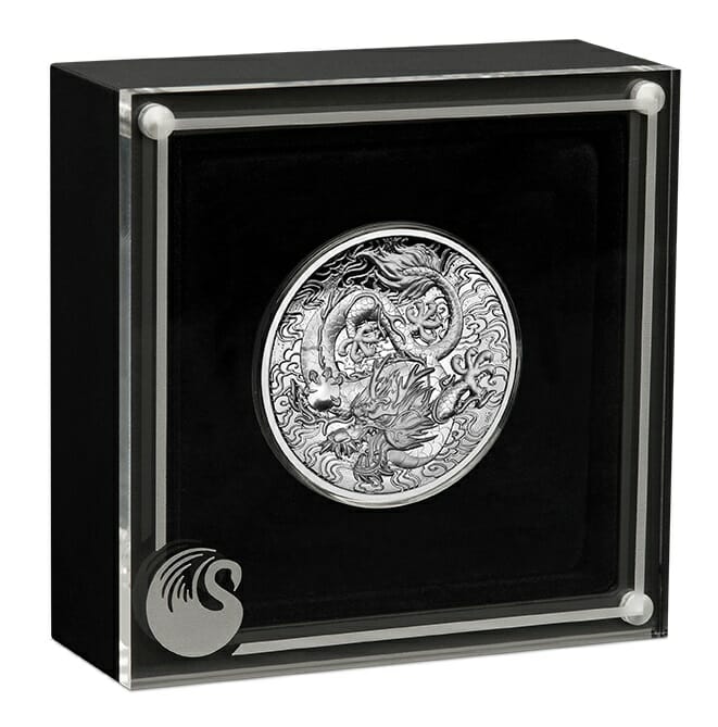 2021 Chinese Myths and Legends - Dragon 2oz .9999 Silver Proof High Relief Coin 8