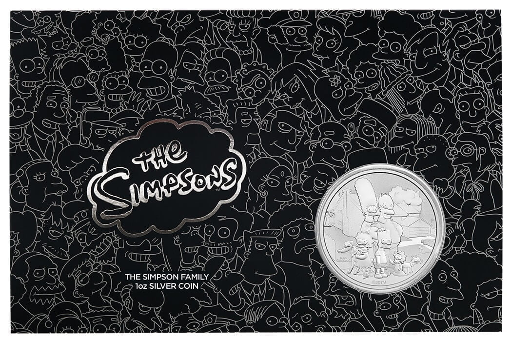 2021 The Simpson Family 1oz .9999 Silver Coin in Card 3