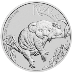 2022 Australian Koala 1oz .9999 Silver Bullion Coin Front