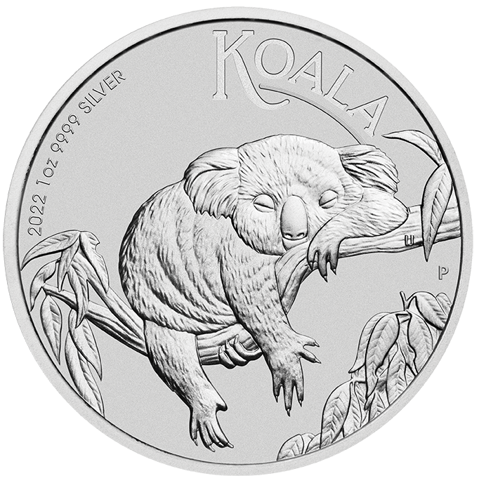 2022 Australian Koala 1oz .9999 Silver Bullion Coin Front