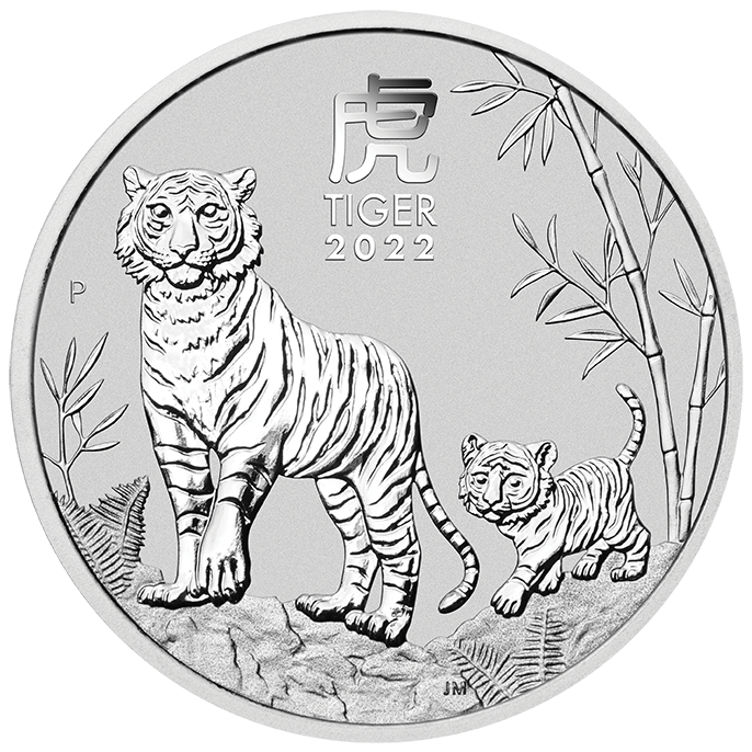 2022 Year of the Tiger 1oz .9999 Silver Bullion Coin – Lunar Series III