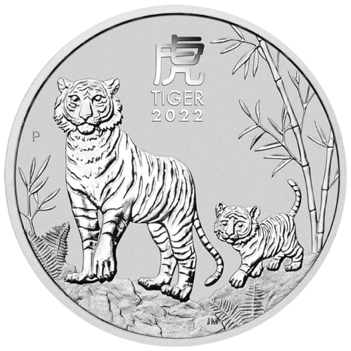 2022 year of the tiger 5oz 9999 silver bullion coin lunar series iii