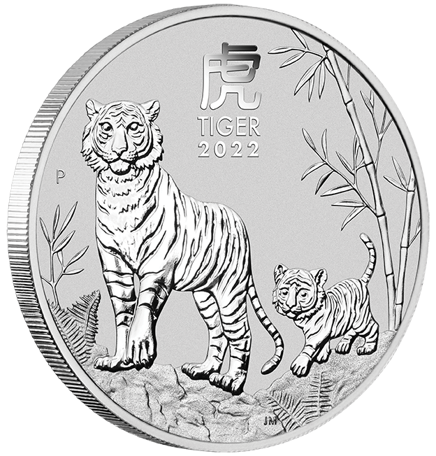 2022 Year of the Tiger 1oz .9999 Silver Bullion Coin – Lunar Series III