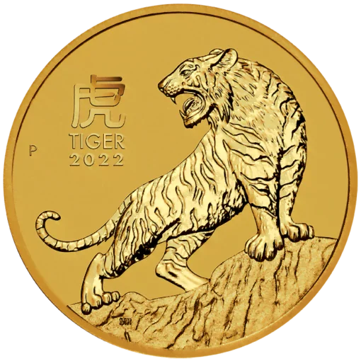 2022 year of the tiger 14oz 9999 gold bullion coin lunar series iii