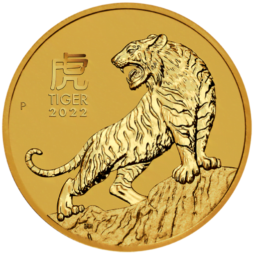 2022 year of the tiger 10oz 9999 gold bullion coin lunar series iii