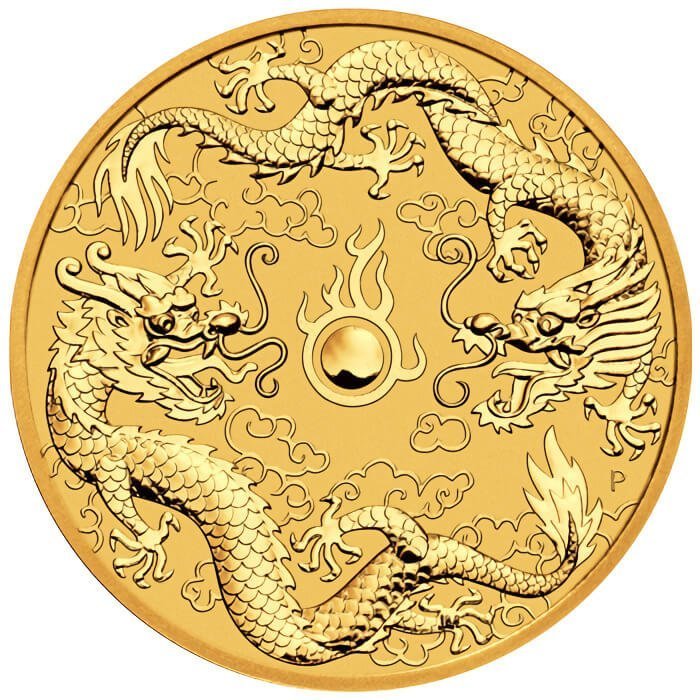 2020 Australia Double Dragon 1oz .9999 Gold Bullion Coin