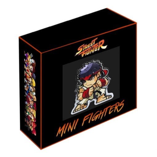 2021 mini fighters ryu 1oz 999 silver proof coloured coin street fighter