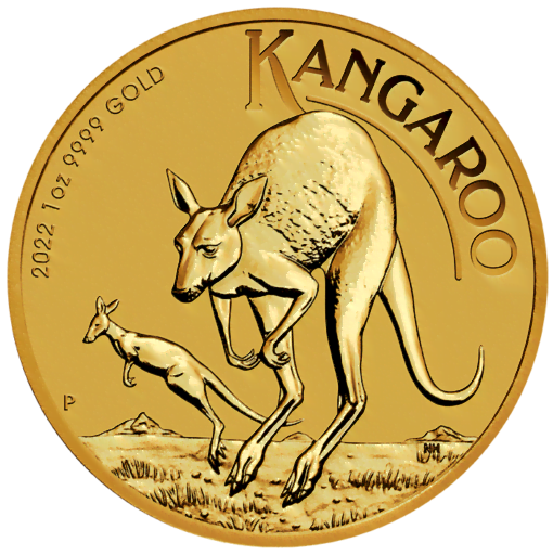 2022 australian kangaroo 1oz 9999 gold bullion coin