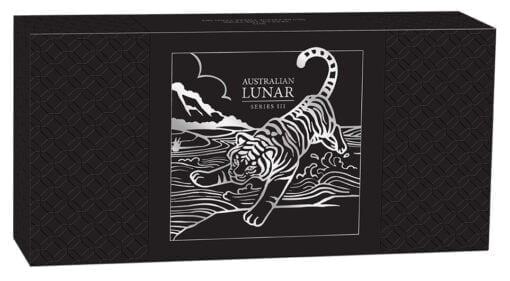 2022 year of the tiger 9999 silver proof three coin set lunar series iii