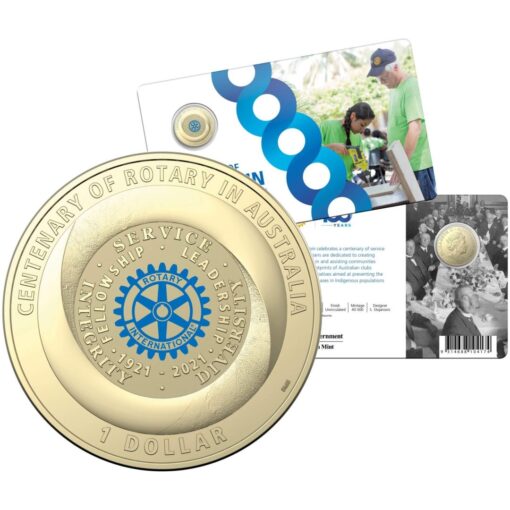 2021 $1 centenary of rotary in australia coloured coin albr