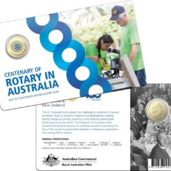 2021 $1 Centenary of Rotary in Australia Coloured Coin - AlBr