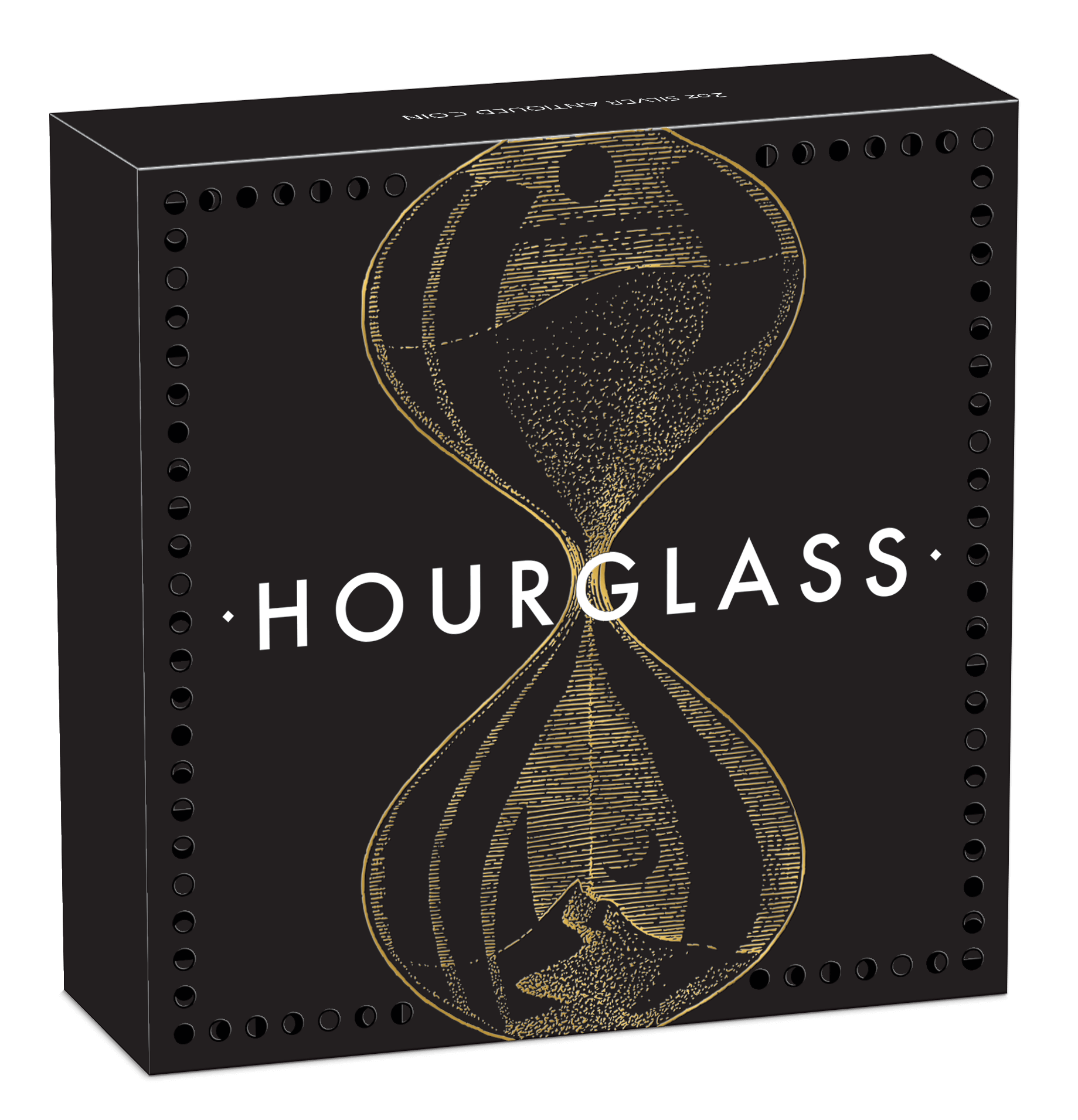 2021 Hourglass 2oz .9999 Silver Antiqued Coin