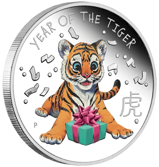 2022 baby tiger 12oz 9999 silver proof coin